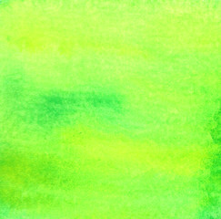 Hand drawing watercolor background green