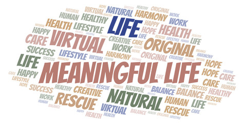 Obraz premium Meaningful Life word cloud.