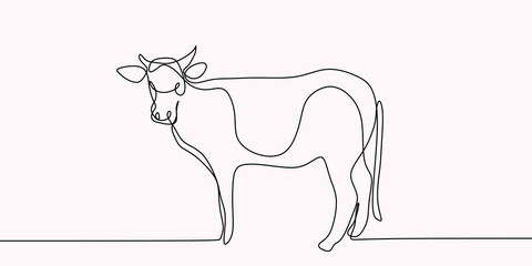 drawing of a continuous line of cattle.