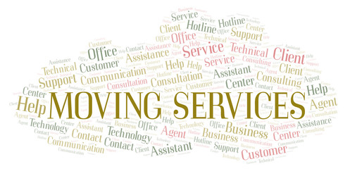 Moving Services word cloud.