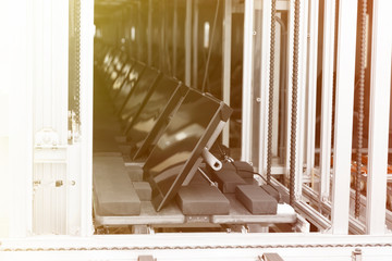 TVs during testing on the factory line. Toned