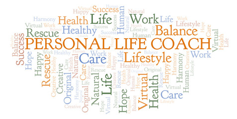 Personal Life Coach word cloud.