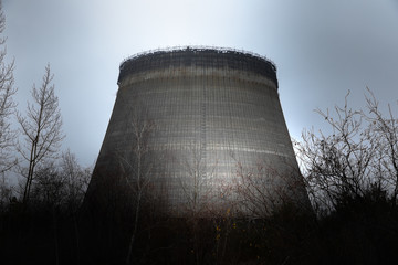 Cooling Tower of Reactor Number 5 In at Chernobyl Nuclear Power Plant, 2019