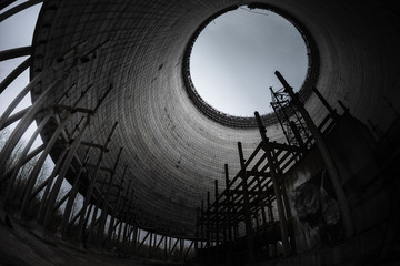Cooling Tower of Reactor Number 5 In at Chernobyl Nuclear Power Plant, 2019