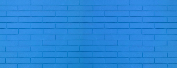 Blue color brick wall texture for graphic background images