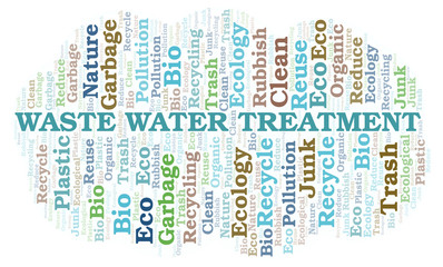 Fototapeta premium Waste Water Treatment word cloud.