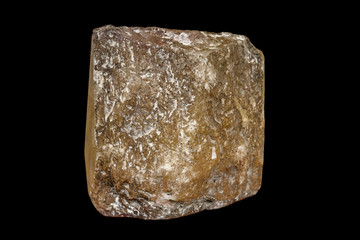 Macro stone mineral fluorite on a black background