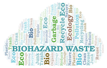 Obraz premium Biohazard Waste word cloud.