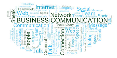 Fototapeta premium Business Communication word cloud.