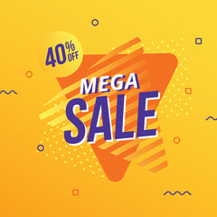 Mega sale abstract banner