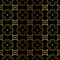 Geometric Pattern. Seamless Texture Color Background. Element For Design. Vector Illustration. Luxury black gold color. Rich design. For presentation. wallpaper, page, paper