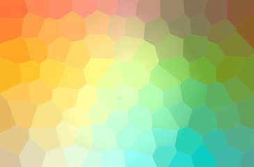 Abstract illustration of green, orange, yellow Big Hexagon background