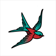 vector illustration of an hummingbird