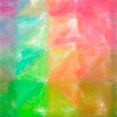 Illustration of green, brown and red watercolor square background.