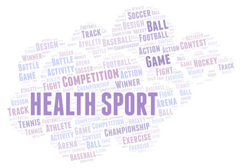 Fototapeta premium Health Sport word cloud.