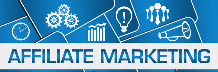 Affiliate Marketing Blue Rounded Squares Texture Symbols 