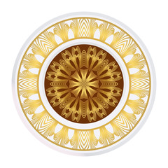 Ornamental Round Lace. Sacred Oriental Mandala. Color Floral Ornament. Modern Decorative Vector Illustration