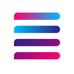 Fototapeta premium Banner line stripe of colorful gradient Modern button Design element for infographics advertising banner business card Bright background gradient line for info messages advertising infographic Vector