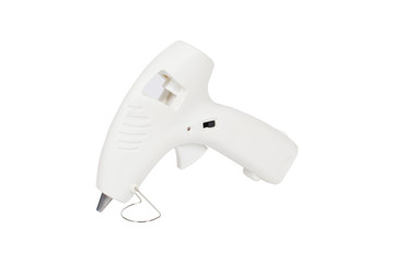 Electric glue gun isolated on white