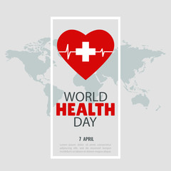 Vector Illustration on the theme World Health Day. For a poster and banner.