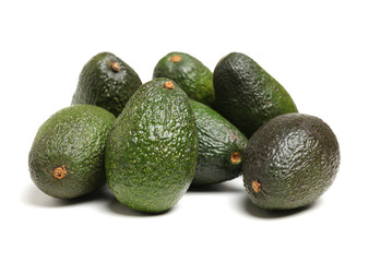 Avocado on white background