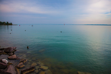Scenic view of the "Hungarian Sea" (Lake Balaton)