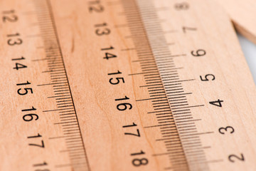 Office line close-up. measurement of magnitude. centimeter close up. millimeter close up.