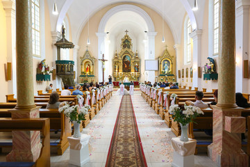 Interior of chatolic church