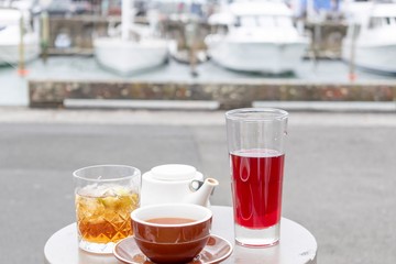 Teas served on small round table