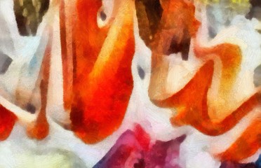 Abstract art painted texture background. Textured oil strokes and splashes on canvas. Simple creativity pattern for design. Close up macro palette in mixed colors. Original grunge backdrop. - 257633593
