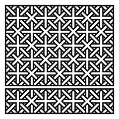 Decorative panel for laser cutting. Oriental geometric pattern.