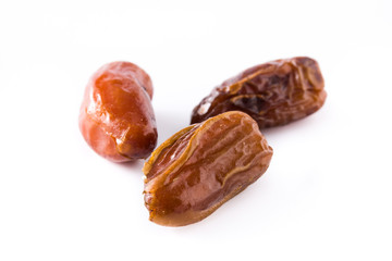 Dates isolated on white background. Close up