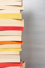 Pile of pocket books.