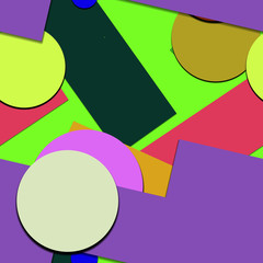 Flat material design - Creative vector trend seamless