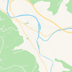 Visoko, Bosnia and Herzegovina printable map