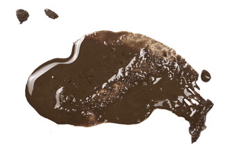 Mud splatter isolated on white background, with clipping path