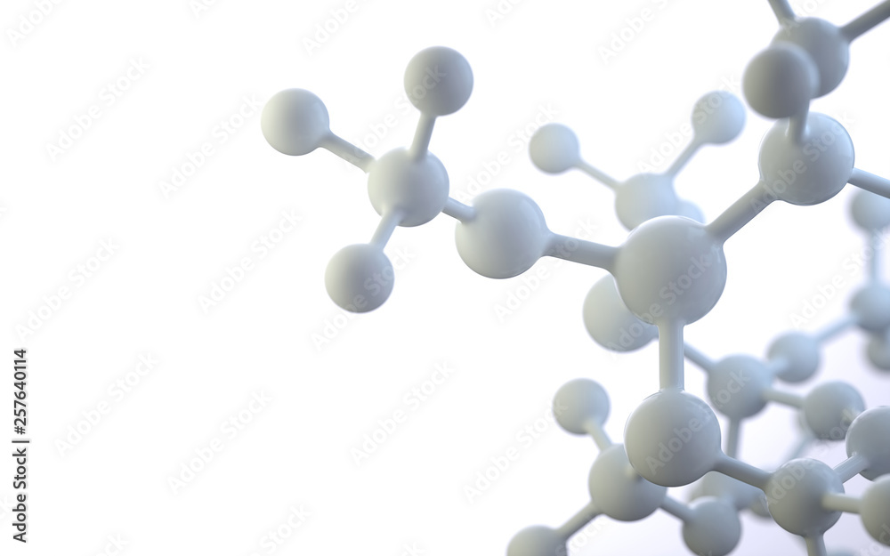 Poster molecule model. science concept. 3d rendering,conceptual image.