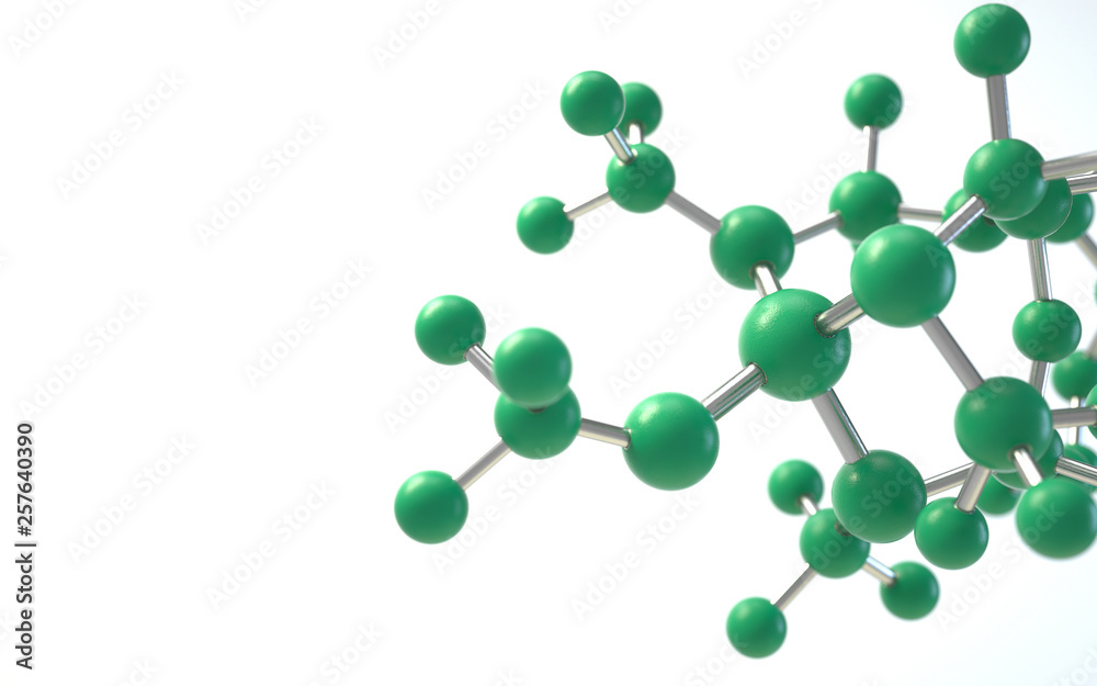 Canvas Prints molecule model. science concept. 3d rendering,conceptual image.