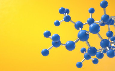 molecule model. Science concept. 3d rendering,conceptual image.