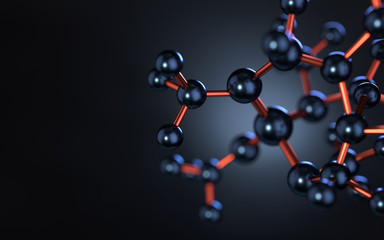 molecule model. Science concept. 3d rendering,conceptual image.