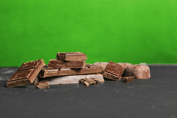 Dark chocolate stack