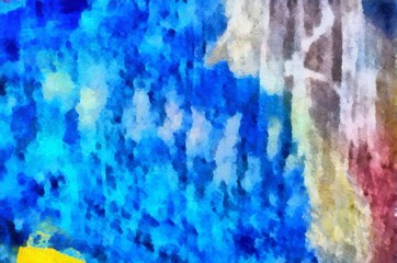 Naklejka na ściany i meble Original abstract painting at canvas. Mixed media pattern. Hand drawn art background.