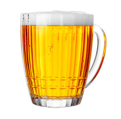 mug of beer isolated on white background