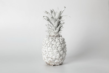 Painted pineapple on white background
