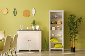 Stylish interior of dining room