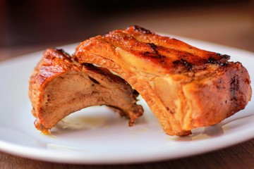 Costillas de cerdo asadas
