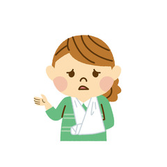 骨折した女性