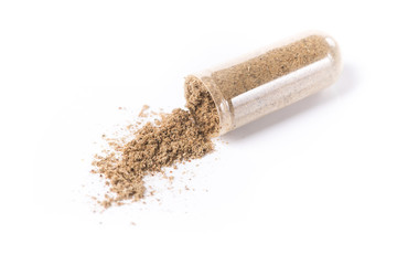 Health herbal medical capsule isolated