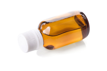 Bottle with liquid medicine isolated