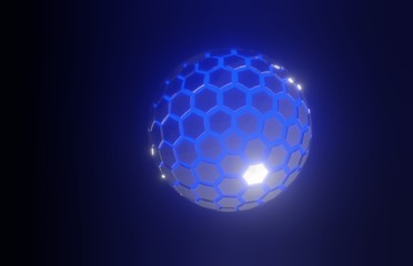 3d glowing ball